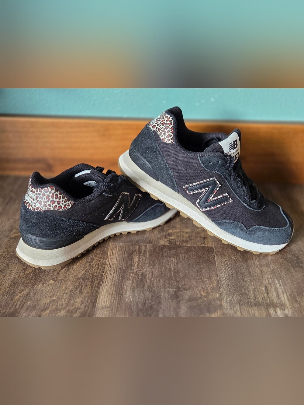 New Balance 515 V3 Classics Women’s Black Leopard Accent Sneaker Size 9